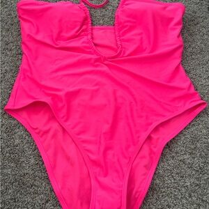 Vibrant Pink  One Piece Swimsuit